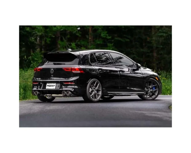 MBRP 3" T304 Stainless Steel Active Exhaust Catback 2.5" Quad Rear Exit w/ Carbon Fiber Tips Volkswagen Golf R MK8 2022