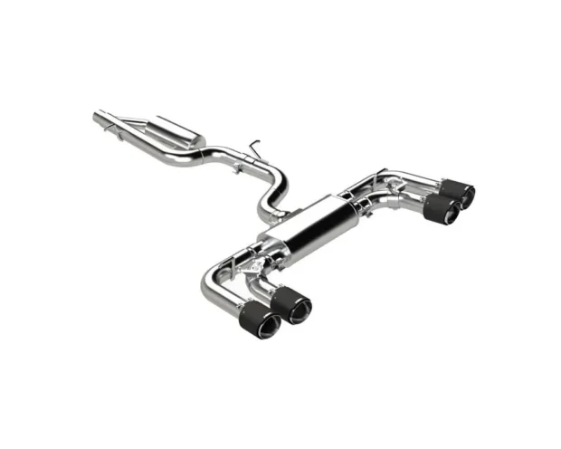MBRP 3" T304 Stainless Steel Active Exhaust Catback 2.5" Quad Rear Exit w/ Carbon Fiber Tips Volkswagen Golf R MK8 2022