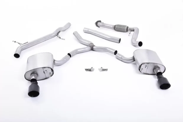 Milltek Non-Resonated Catback Exhaust System Audi A4 2.0 TFSI B9 Quattro Saloon 2016-2022