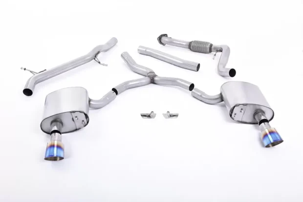 Milltek Non-Resonated Catback Exhaust System Audi A4 2.0 TFSI B9 Quattro Saloon 2016-2022