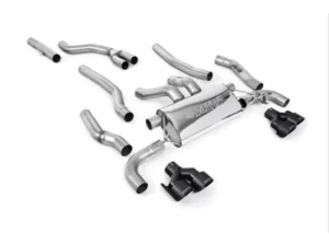 Milltek Catback Exhaust System w/ Quad GT-100 Cerakote Black Trims BMW M240i 2022+