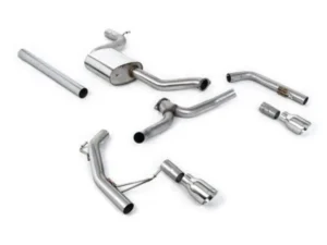 Milltek Cat-Back Non-Resonated (Louder) GT-100 Polished Trims Volkswagen Jetta Mk7 2019-2023