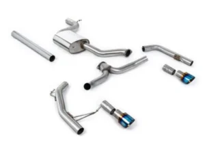 Milltek Cat-Back Non-Resonated (Louder) GT-100 Burnt Titanium Trims Volkswagen Jetta Mk7 2019-2023