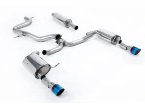 Milltek Cat-Back Resonated GT-100 Burnt Titanium Trims Volkswagen Jetta Mk7 2019-2023