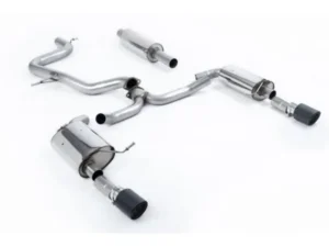 Milltek Cat-Back Resonated JET-100 Carbon Trims Volkswagen Jetta Mk7 2019-2023