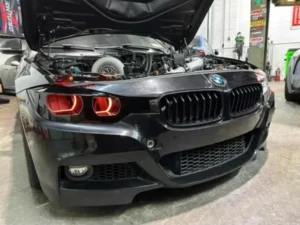 Velossa Tech Headlight Ram Air Intake Snorkel w/o RGBW Bluetooth Halos BMW F30/F34 3-Series 2016-2019