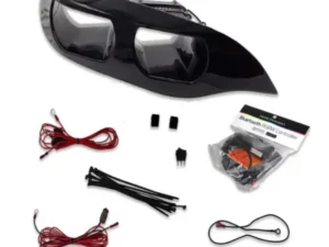 Velossa Tech Headlight Ram Air Intake Snorkel w/ RGBW Bluetooth Halos BMW F22 2-Series 2014-2021
