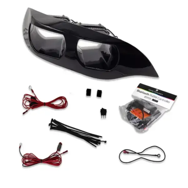 Velossa Tech Headlight Ram Air Intake Snorkel w/o RGBW Bluetooth Halos BMW F22 2-Series 2014-2021