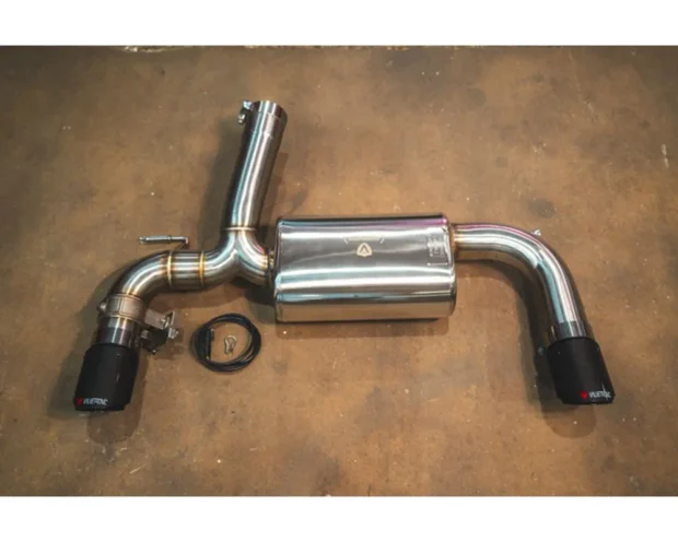 Valvetronic Designs Brushed Stainless Steel Valved Sport Exhaust System Axleback w/ Carbon Fiber 1x1 Tips BMW 6-Cylinder F30 | F22 | F36 | F32