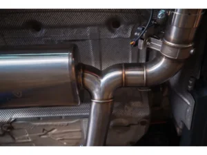 Valvetronic Designs Brushed Stainless Steel Valved Sport Exhaust System Axleback w/ Carbon Fiber 1x1 Tips BMW 6-Cylinder F30 | F22 | F36 | F32