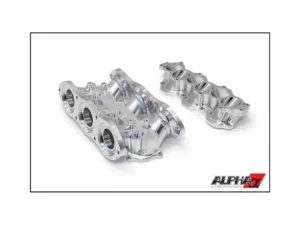 AMS Performance Carbon Fiber Intake Manifold w/Aux Fuel Rail (12 injectors) Nissan GT-R R35 2009+ - Blue