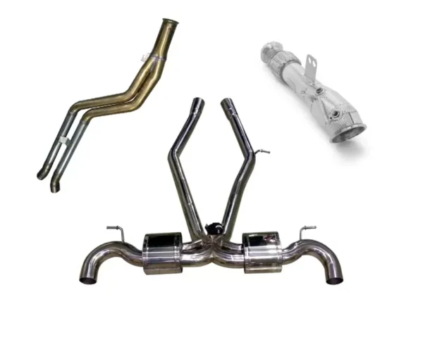 Tubi Style Turboback Exhaust with High Flow Cat Downpipe Toyota Supra MKV 2020-2023