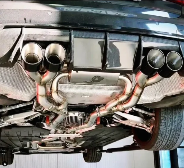 TFL Valvetronic Exhaust Muffler with Quad Tips BMW M3 G80 M4 G82